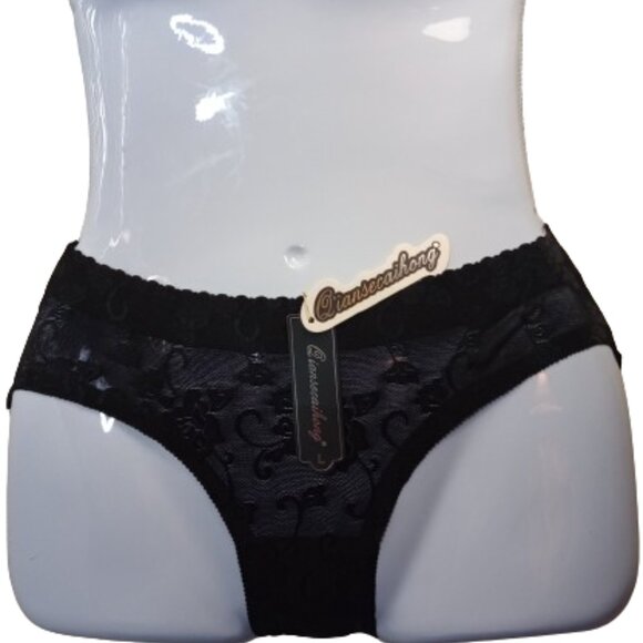 NWT Black Lightly Padded Buttlift Panties Size L from Qiansecaihong - Picture 1 of 4